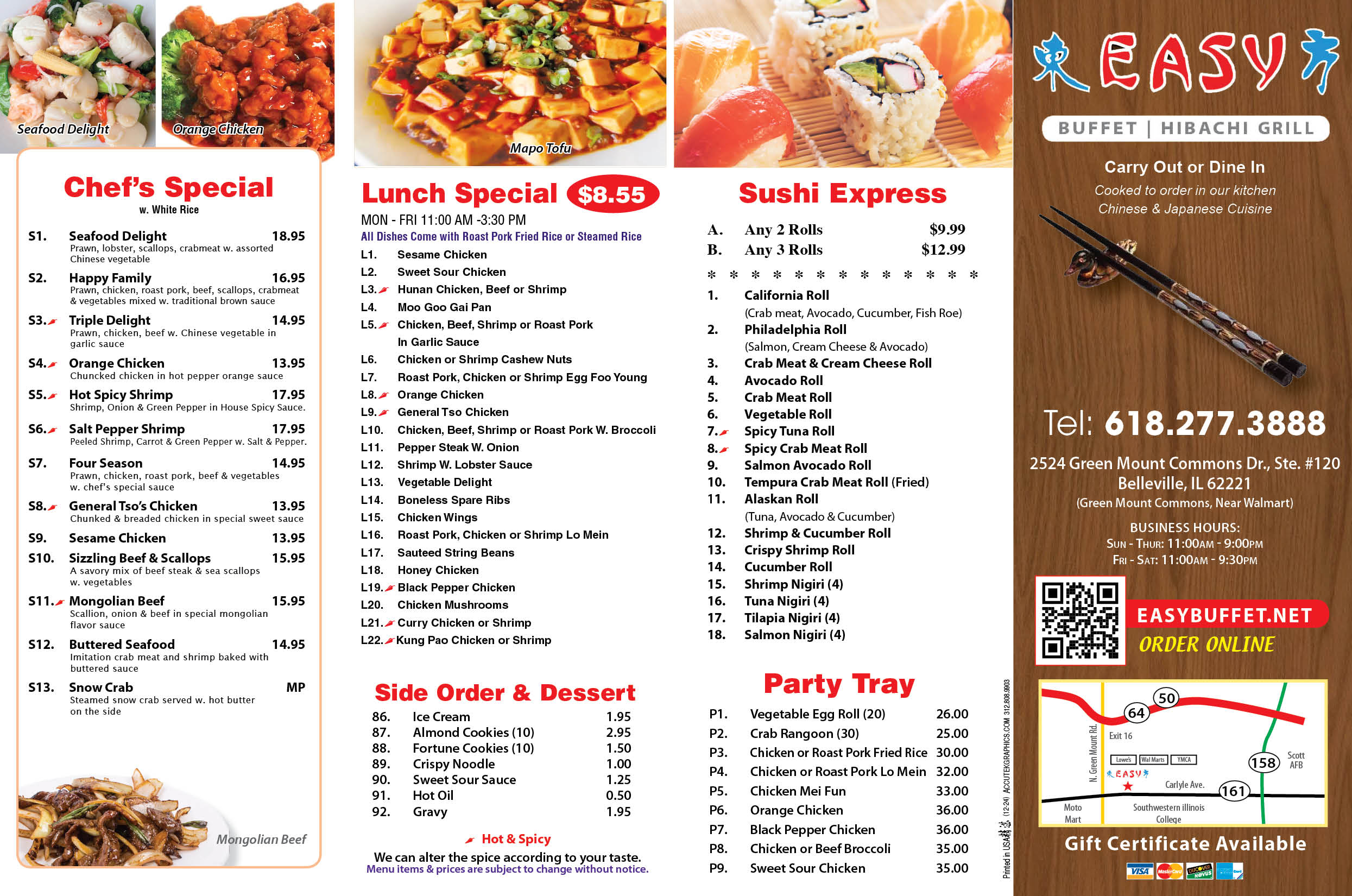 Top portion of the menu image